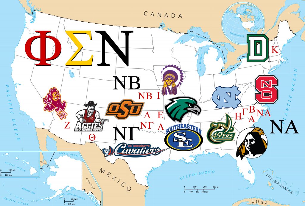 Chapters of Phi Sigma Nu